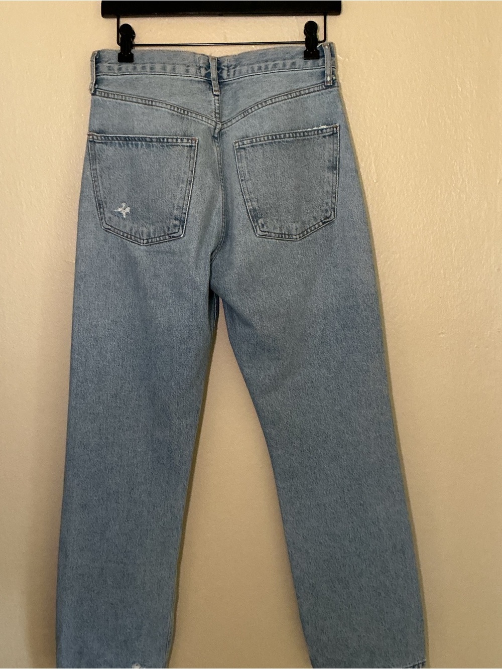 Agolde Women’s 90s Jeans 26 High Rise Distressed Organic Cotton L Wash - Picture 13 of 14